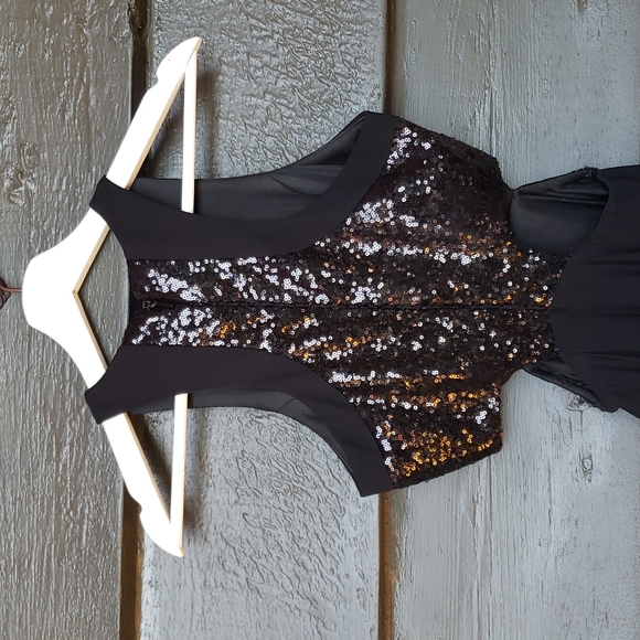 LULU'S Nothin' But Love Black Sequin Maxi Dress sz XS Women's - Picture 9 of 13